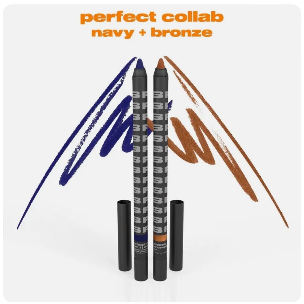 BEAUTY FOR CERTAIN PERFECT COLLAB EYELINER DUO - NAVY & BRONZE (NIB)